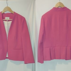 LOFT Pink Peplum Hem Blazer